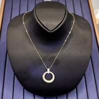 سلسال الامواج تصميم الماسي عيار 18 وزن 3.4 جرام