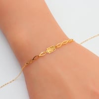 سوارة ذهب عيار 21 وزن 0.55 جرام