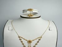 طقم ذهب بمخنق عيار 21 وزن 16.4 جرام