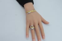 اسوارة مع خاتم ذهب بلغاري تصميم الماسي عيار 18 وزن...