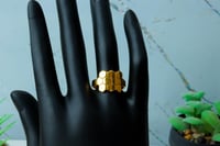 خاتم بتصميم خلية النحل ذهب عيار 21