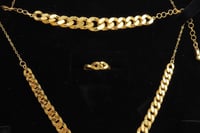 افخم طقم ذهب جنزير ناعم عيار 21 وزن 22.9 جرام