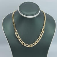 عقد ذهب جنزير عيار 18 وزن 16.85 جرام