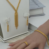 طقم مبروم سوبر شكل حصري ذهب عيار 21 وزن 19.2 جرام