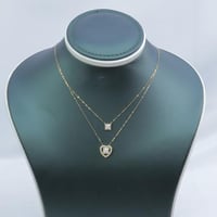 سلسال ذهب عيار 18 سوليتير الدورين وزن 1.6 جرام