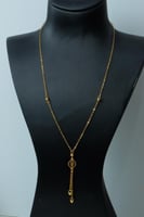 سلسال ذهب طويل تصميم الوردة البيضاوي عيار 21 وزن 3...