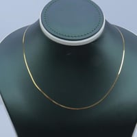 عقد ذهب الفلات الرفيع عيار 18 وزن 1.5 جرام