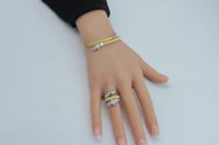 اسوارة مع خاتم ذهب بلغاري تصميم الماسي عيار 18 وزن...