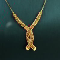 طقم ذهب عيار 21 وزن 8.50 جرام