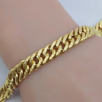 سوارة ذهب جنزير تلبس وجهين عيار 18 وزن 7.2 جرام