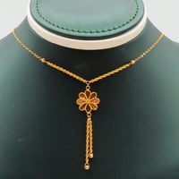 عقد ذهب عيار 21 "وردة الكنوز" بوزن 2.7 جرام