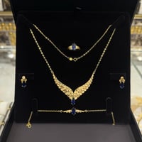 طقم جناح الصقر باللون الازرق عيار 21