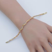 سوار ذهب مبروم مكس ألوان بتصميم عصري عيار 18 وزن 5...