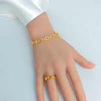 سوارة ذهب المونيكاء مع الخاتم عيار 21 وزن 12.8 جرا...