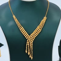 طقم ذهب تصميم كرات الببلز الملكي عيار 21 وزن 26.11...