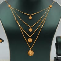 طقم ذهب الوردات اربعة دور عيار 21 وزن 10.5 جرام