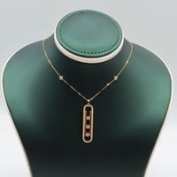 عقد ذهب المسيكاء تصميم الماسي عيار 18 وزن 4.45 جرا...