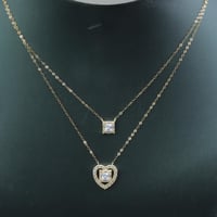 سلسال ذهب عيار 18 سوليتير الدورين وزن 1.6 جرام