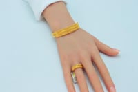 سوارة ذهب الدوريكاء دورين مع الخاتم عيار 21 وزن 18...