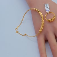 سوارة ذهب الدوريكاء مع الخاتم عيار 21 وزن 9.50 جرا...