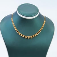 عقد ذهب ناعم عيار 21 بتصميم الببلز وزن 6.99 جرام