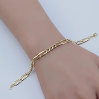 سوارة ذهب جنزير بحلقات متناسقة عيار 18 وزن 3.06 جر...