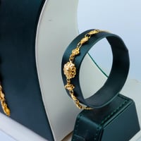 طقم ذهب كرسي جابر عيار 21 وزن 12.3 جرام