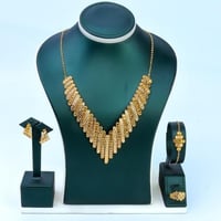 طقم ذهب كويتي ملكي فاخر عيار 21 وزن 25.84 جرام بتص...