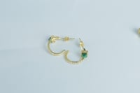 حلق ذهب عيار 18 تصميم مارلي الماسي وزن 2.1 جرام