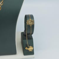 طقم ذهب بمخنق عيار 21 وزن 12.87 جرام