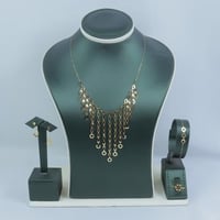 افخم طقم ذهب عيار 18 شلال كامل الاناقة بوزن 4.35 ج...