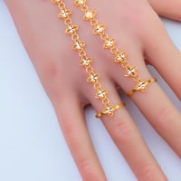 كف ذهب بخاتميم تصميم فاخر عيار 21 وزن 12.74 جرام