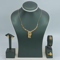 طقم ذهب عيار 21 وزن 8.18 جرام - لأطلالة فاخرة