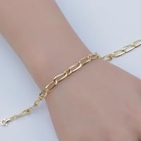 اسوارة ذهب جنزير بتصميم ناعم عيار 18 وزن 2.92 جرام