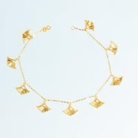 خلخال ذهب الصدفة مطعم بالولو الابيض عيار 21 وزن 3....