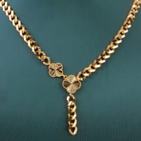 سلسال ذهب الجنزير بتصميم الفان كليف عيار 21 وزن 9....