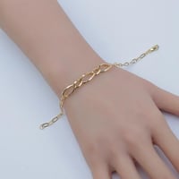 اسوارة ذهب جنزير بتصميم أنيق عيار 18 وزن 2.95 جرام