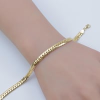 سوارة ذهب الجنزير عيار 18 وزن 3.37 جرام