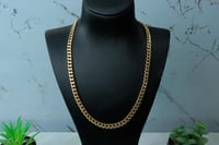 سلسال جنزير ذهب عيار 18 بتصميم كلاسيكي وزن 7.5 جرا...