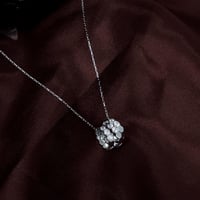 سلسال حلقات الشومية ذهب أبيض عيار 18 وزن 3.4 جرام