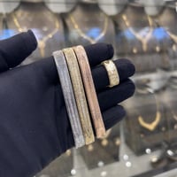 كلكشن اساور اوميقاء مطاطي ذهب عيار 18 ملونة وزن 8....