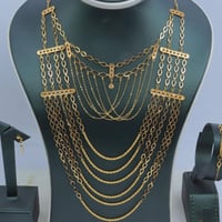 طقم ذهب ملكى للعروس عيار 21 شلال وزن 13.64 جرام