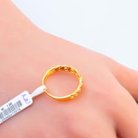 خاتم ذهب تصميم الجنزير عيار 21 وزن 1.5 جرام