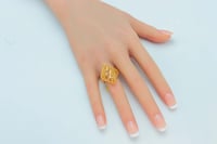 خاتم ذهب عيار 21 وزن 4.19 جرام