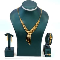 طقم ذهب تصميم كرات الببلز الملكي عيار 21 وزن 26.11...