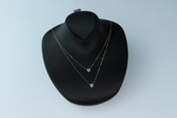 سلسال ذهب القلب دورين تصميم الماسي عيار 18