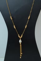 سبحه ذهب نسائي عيار 21 مطعم بالميناء بوزن 5.4 جرام