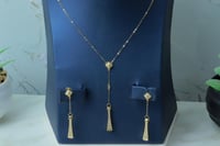 طقم مارلي ذهب بتصميم فريد باللون الأسود ذهب عيار 1...