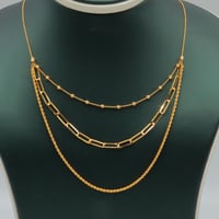 طقم ذهب المونيكاء ثلاثة دور عيار 21 وزن 8.14 جرام-...