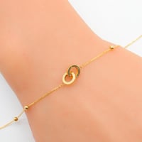 سوارة ذهب عيار 18 وزن 0.95 جرام